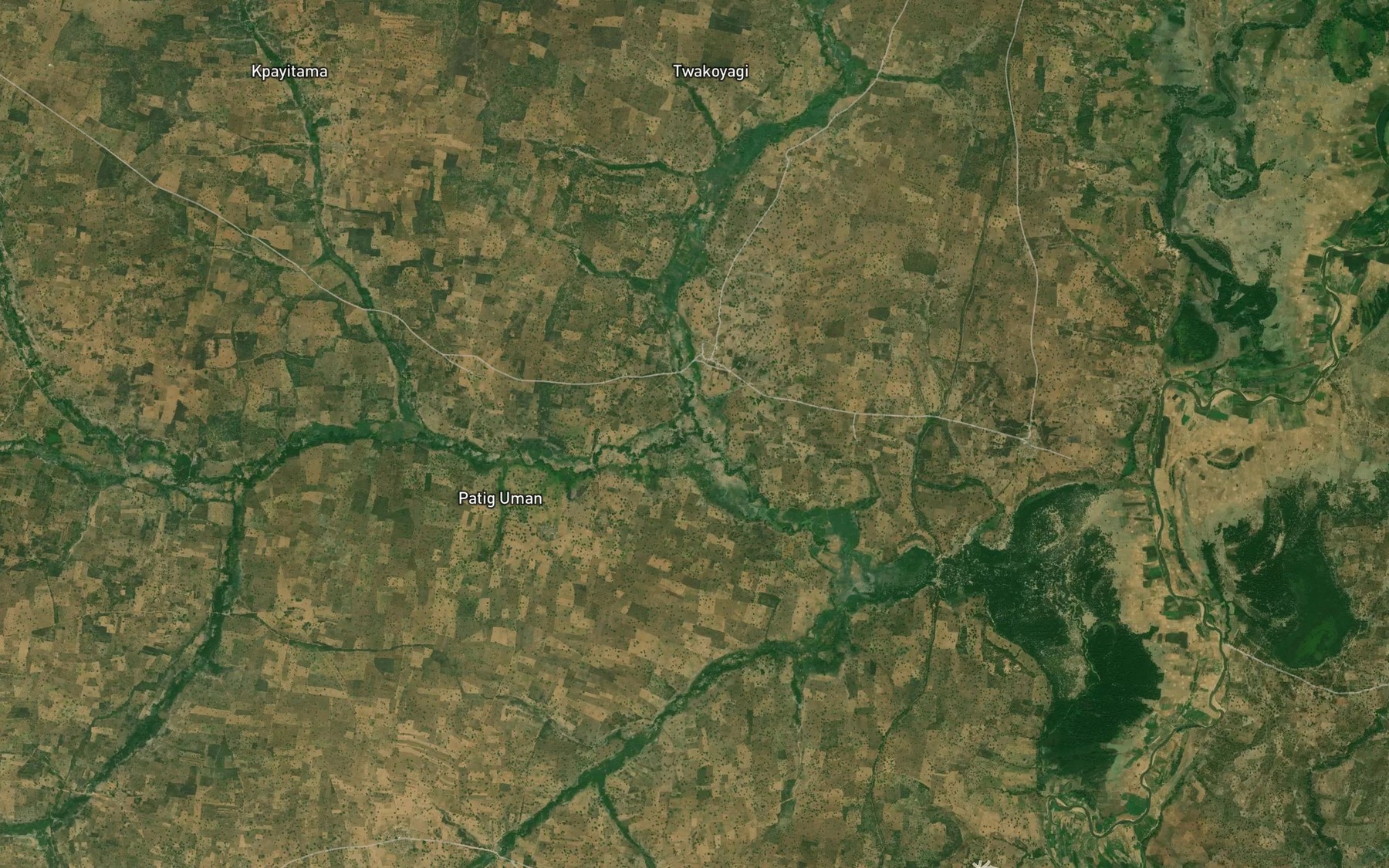 Satellite map of the Goma River