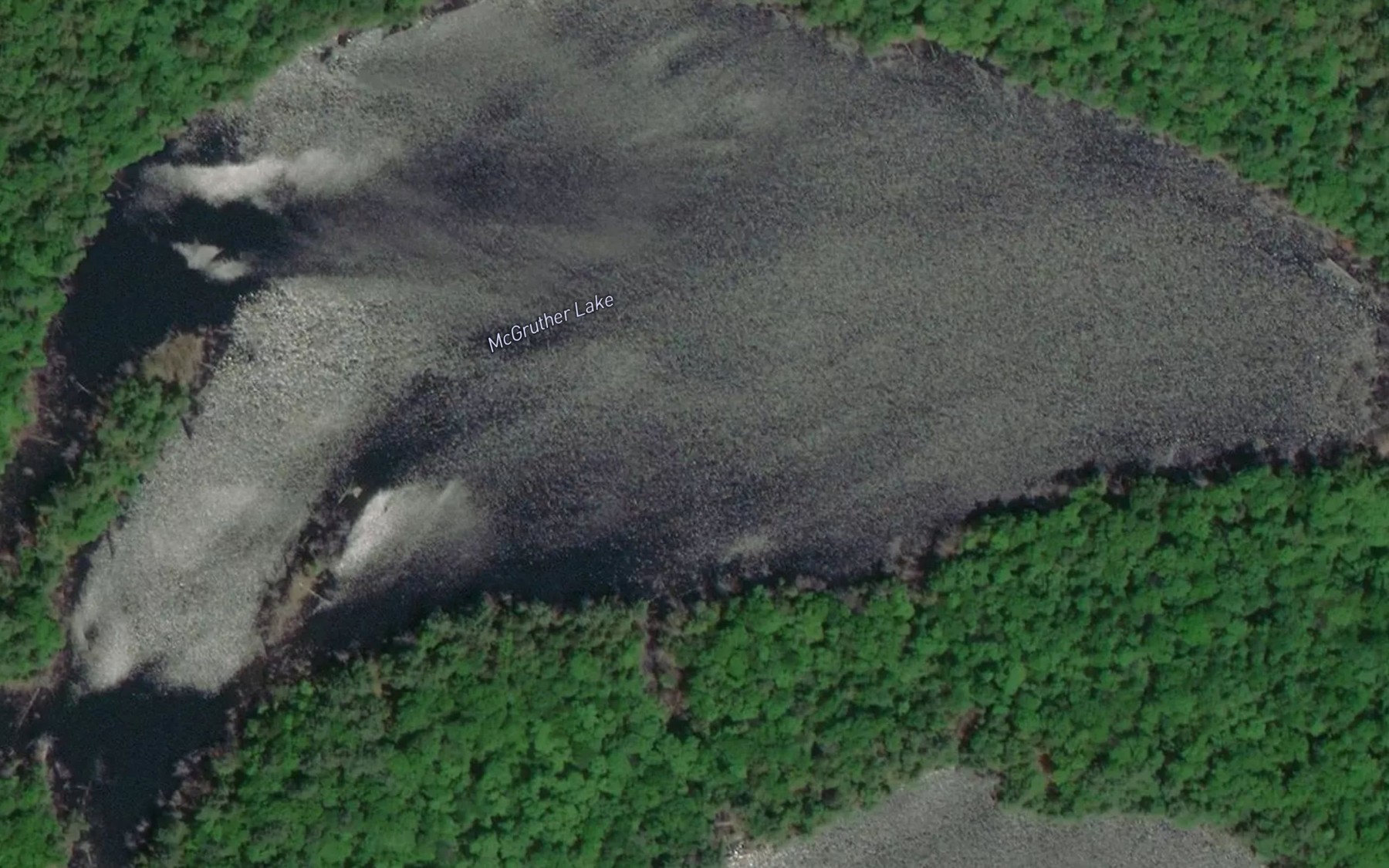 Satellite map of the McGruther Lake