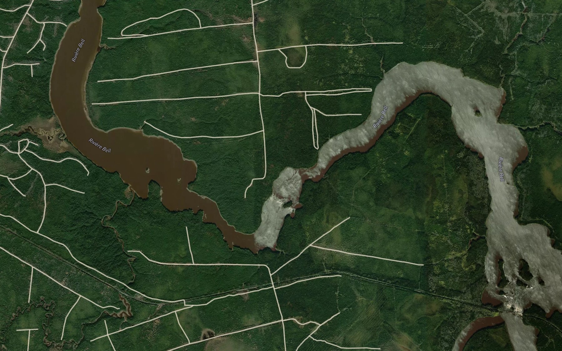 Satellite map of the Rapides Mignons