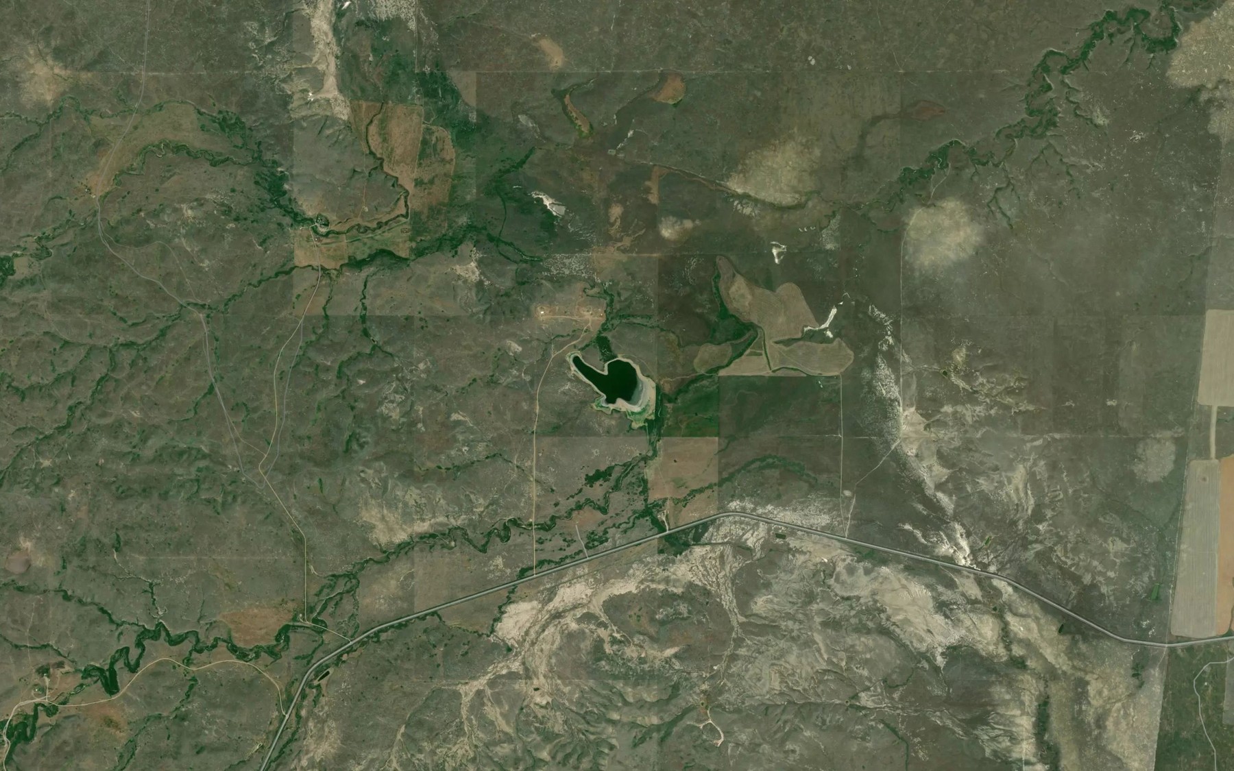 Satellite map of the Government Field Reservoir