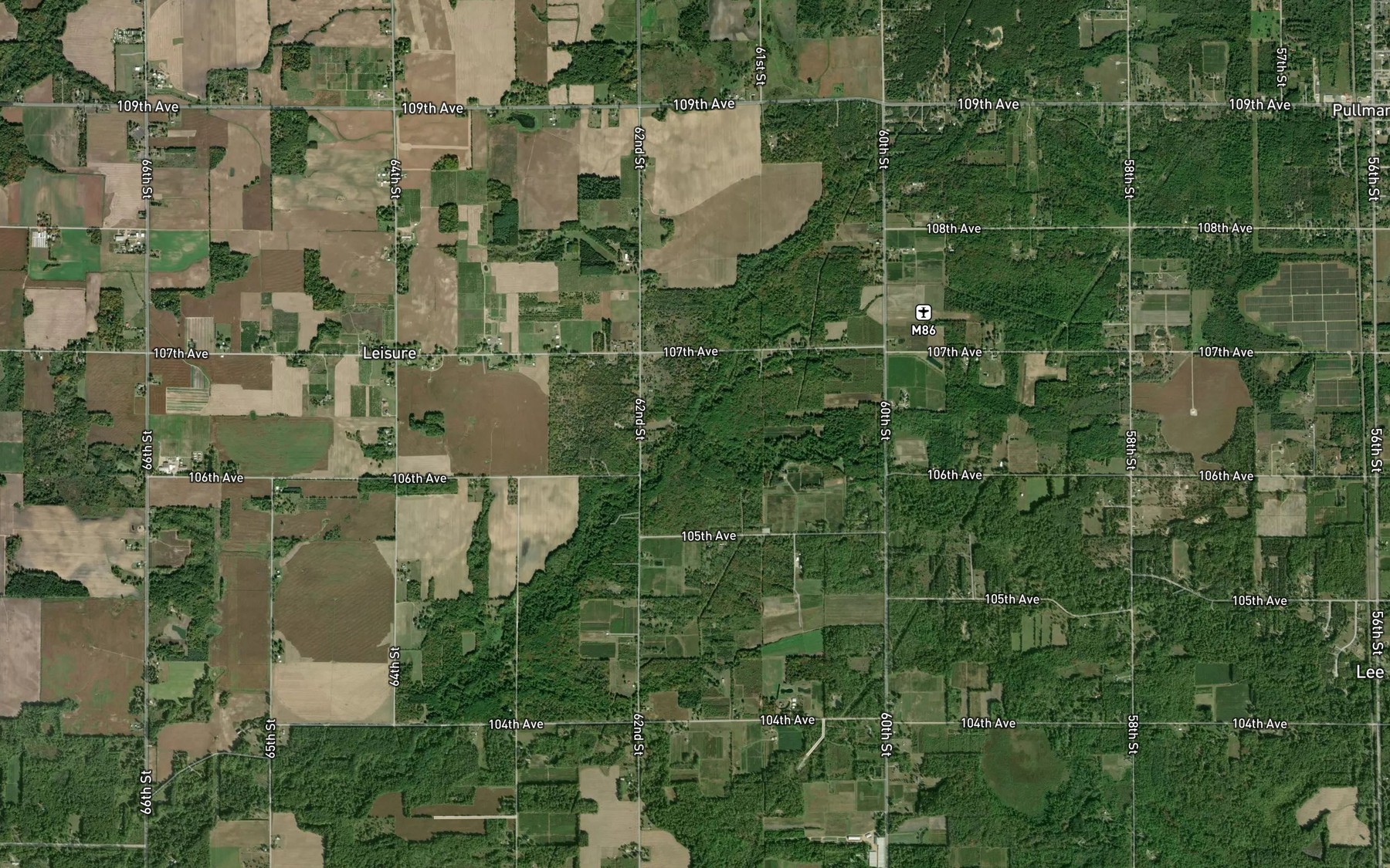 Satellite map of the Scott Creek Drain