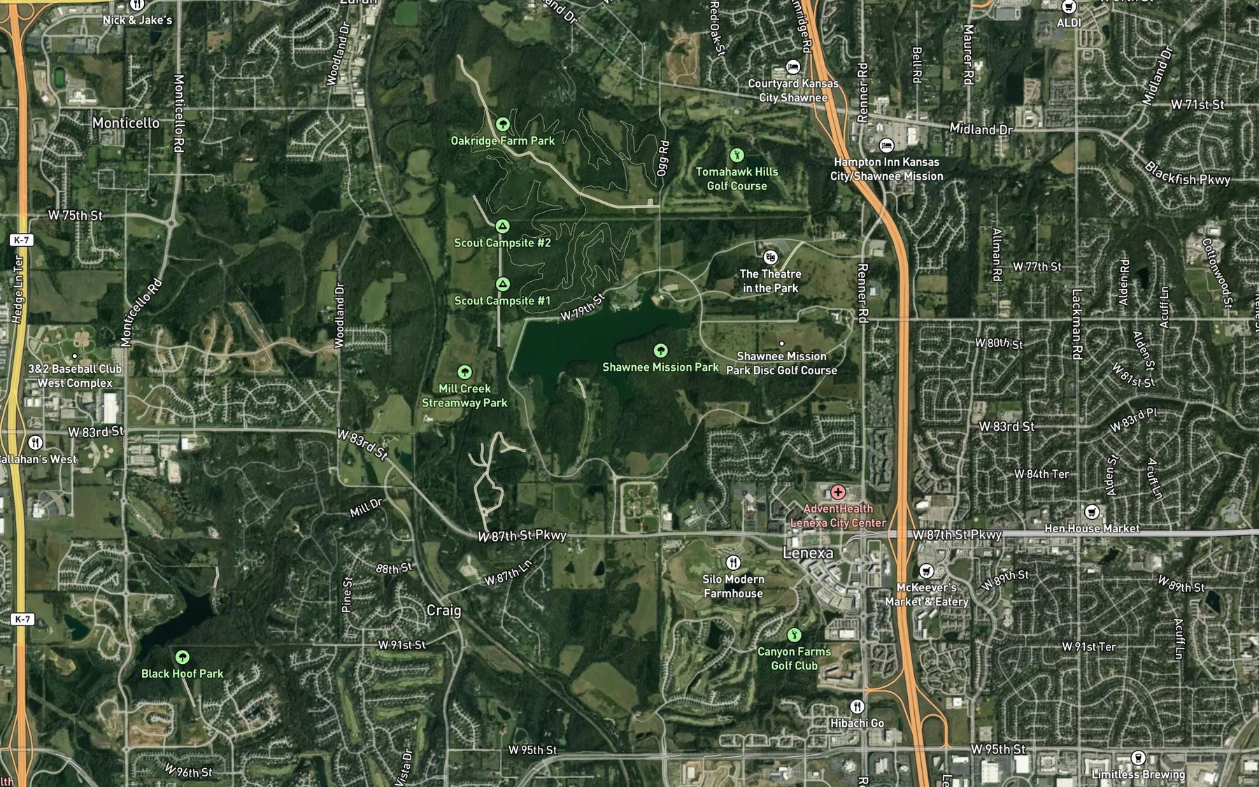 Satellite map of the Spot 9