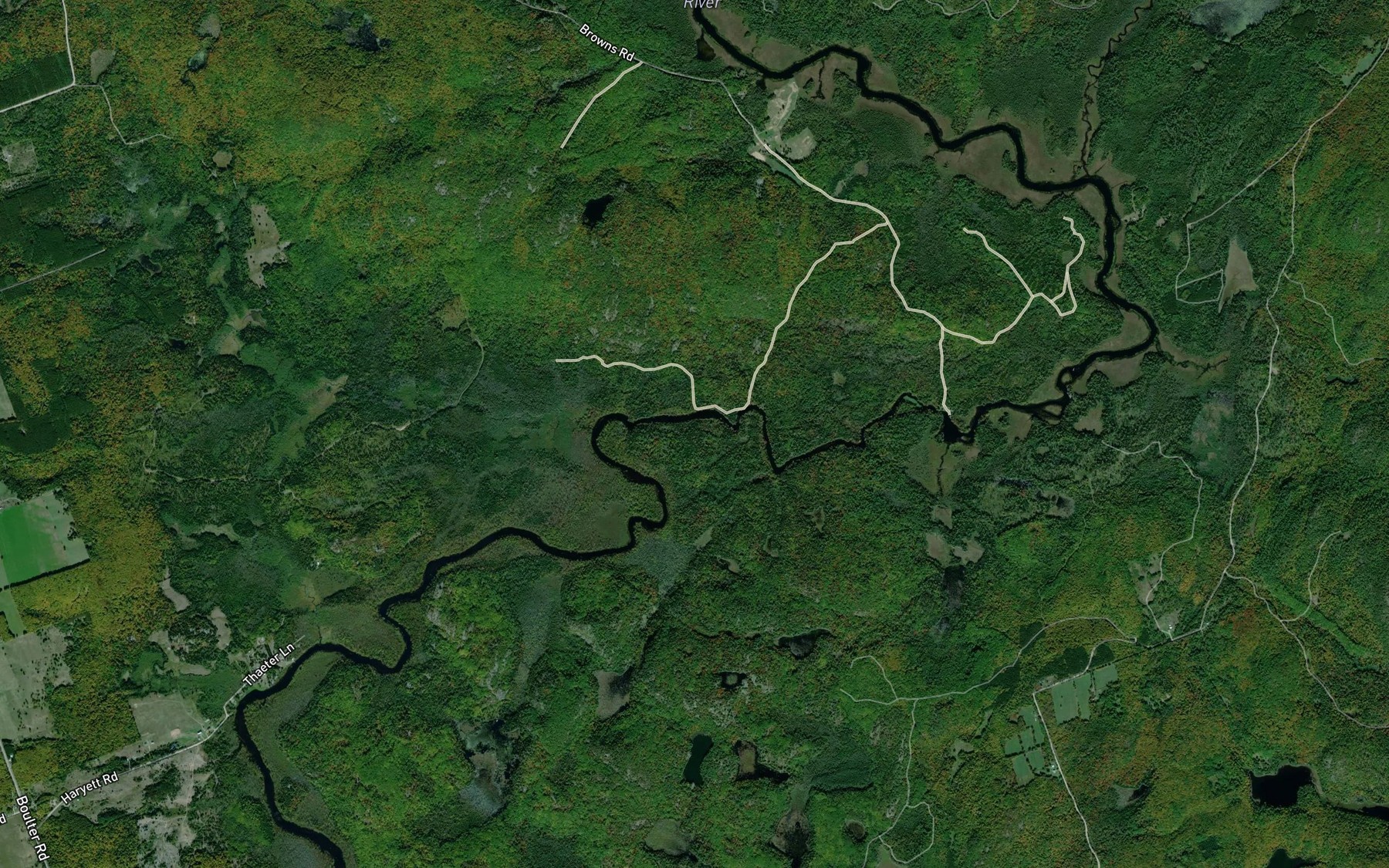 Satellite map of the Daveys Rapids