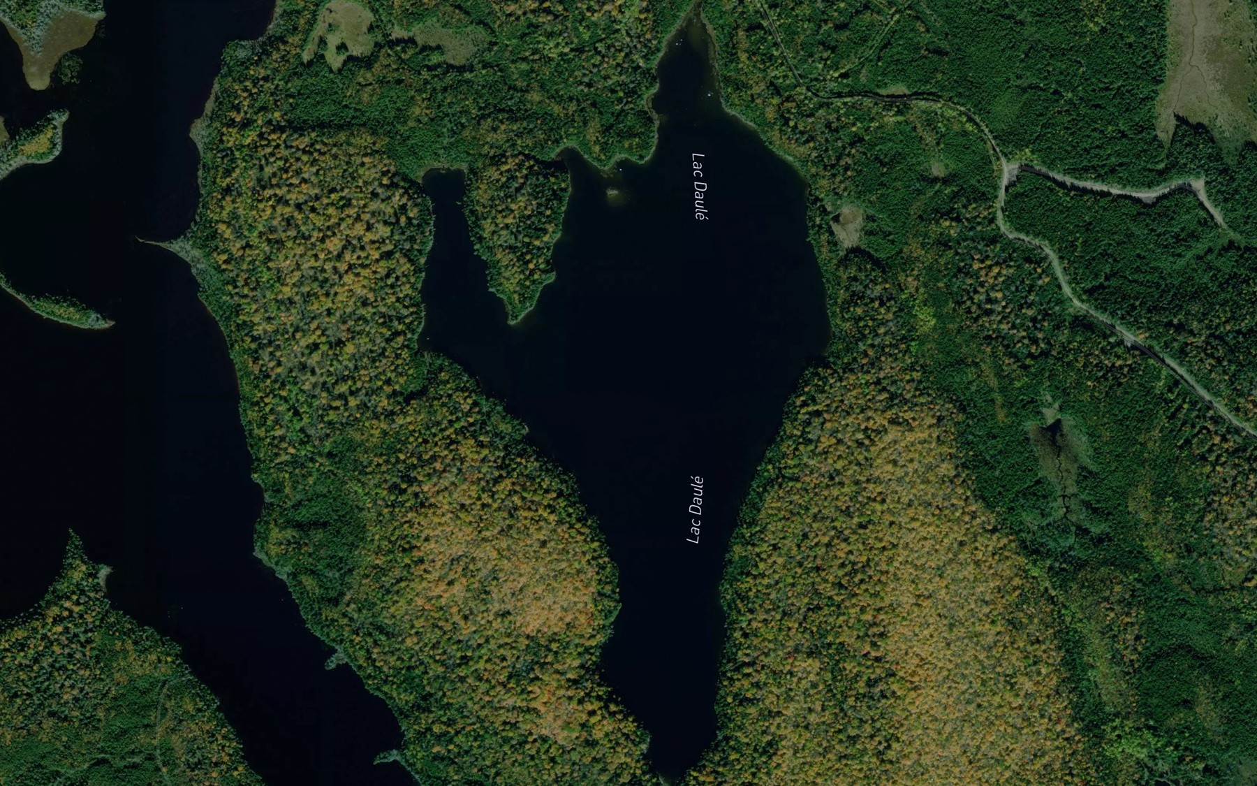 Satellite map of the Lac Daule