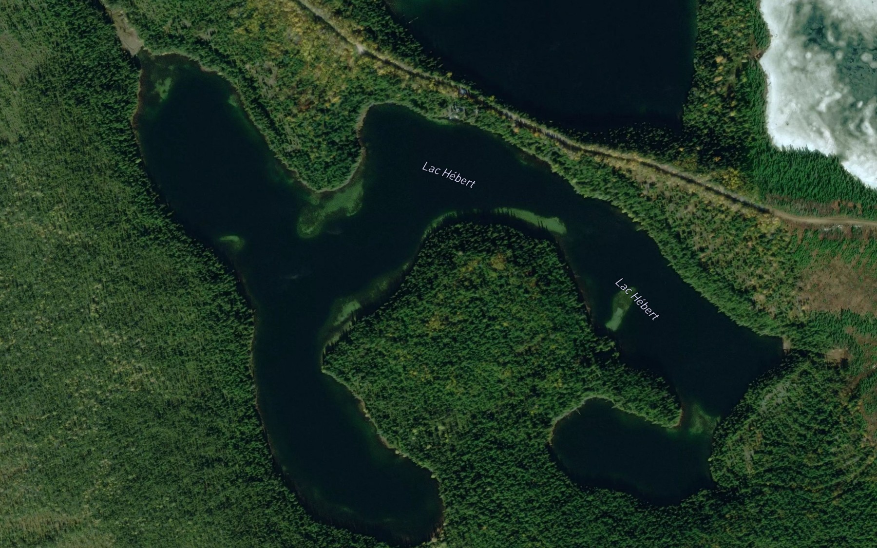 Satellite map of the Lac Hebert