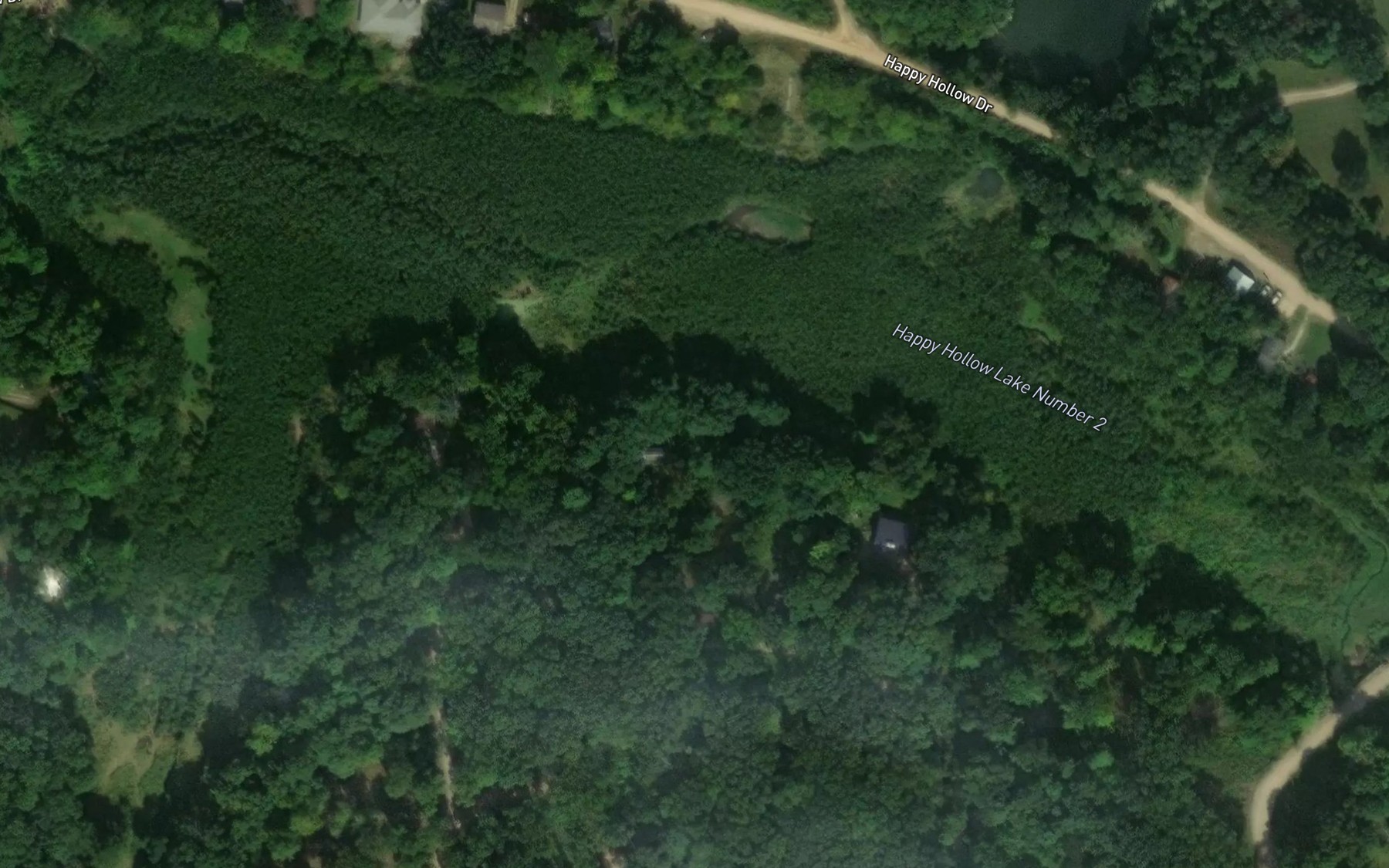 Satellite map of the Happy Hollow Lake Number 2