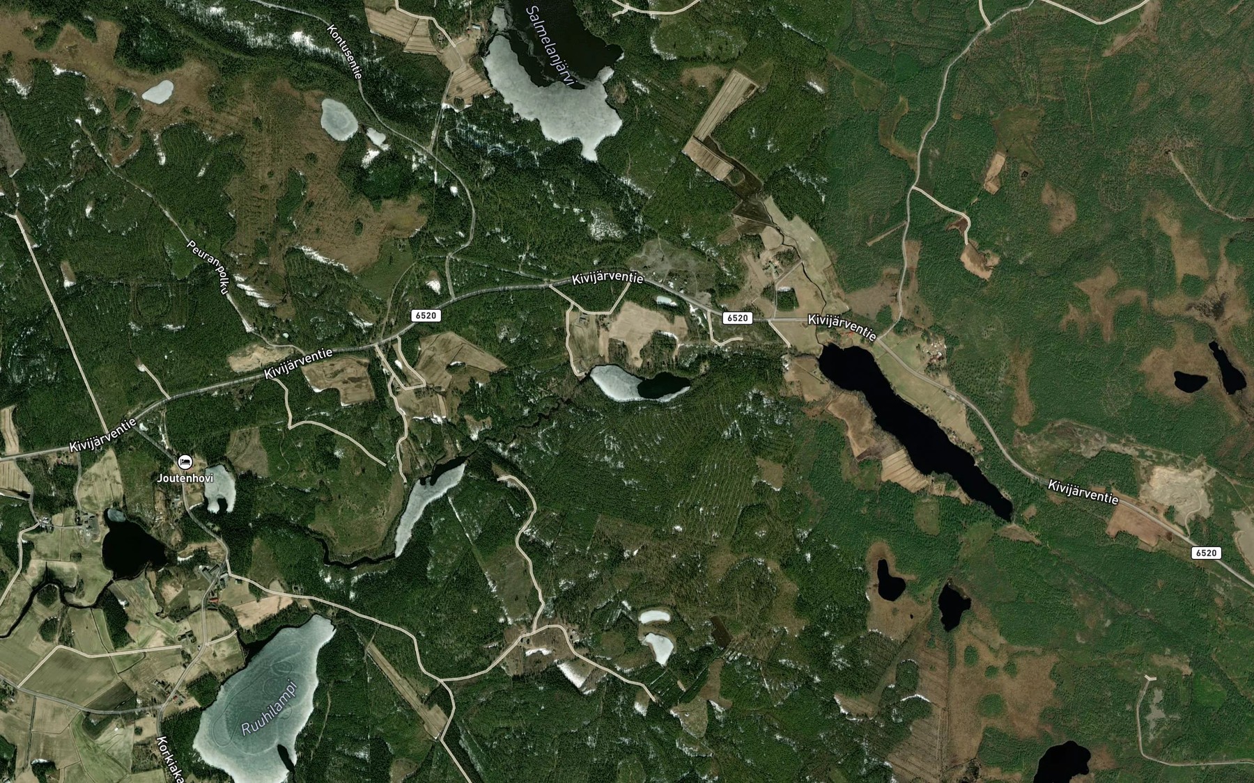 Satellite map of the Huuhkaisenjarvi