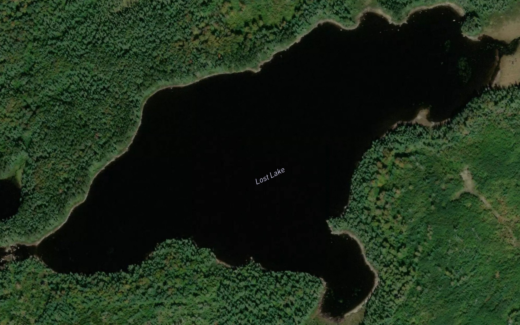Satellite map of the Lost Lake