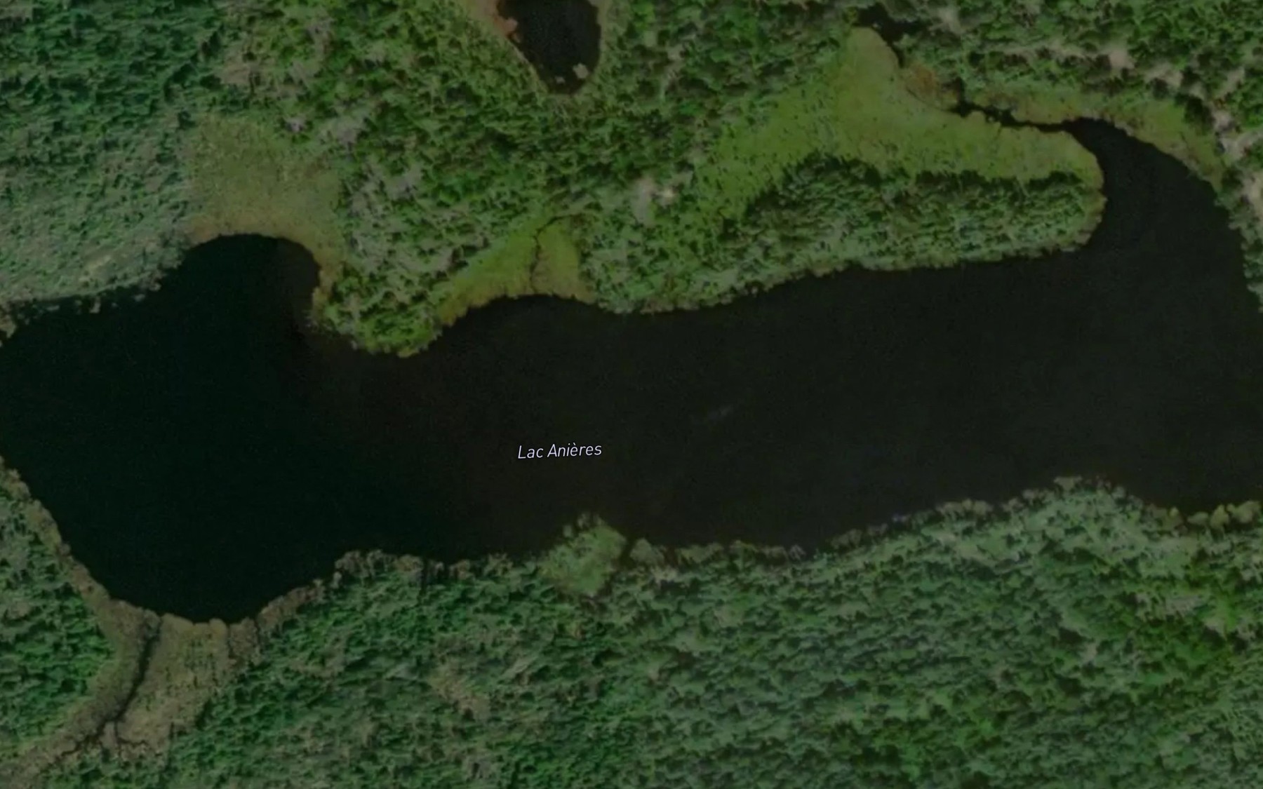 Satellite map of the Lac Anieres