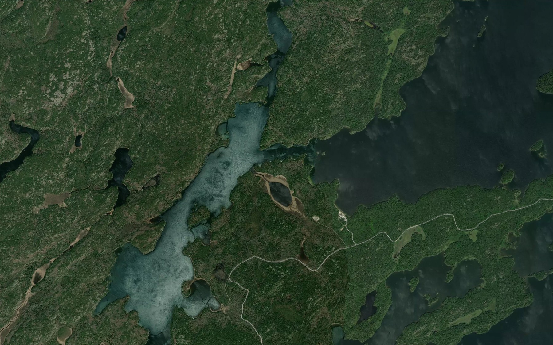 Satellite map of the Back Channel