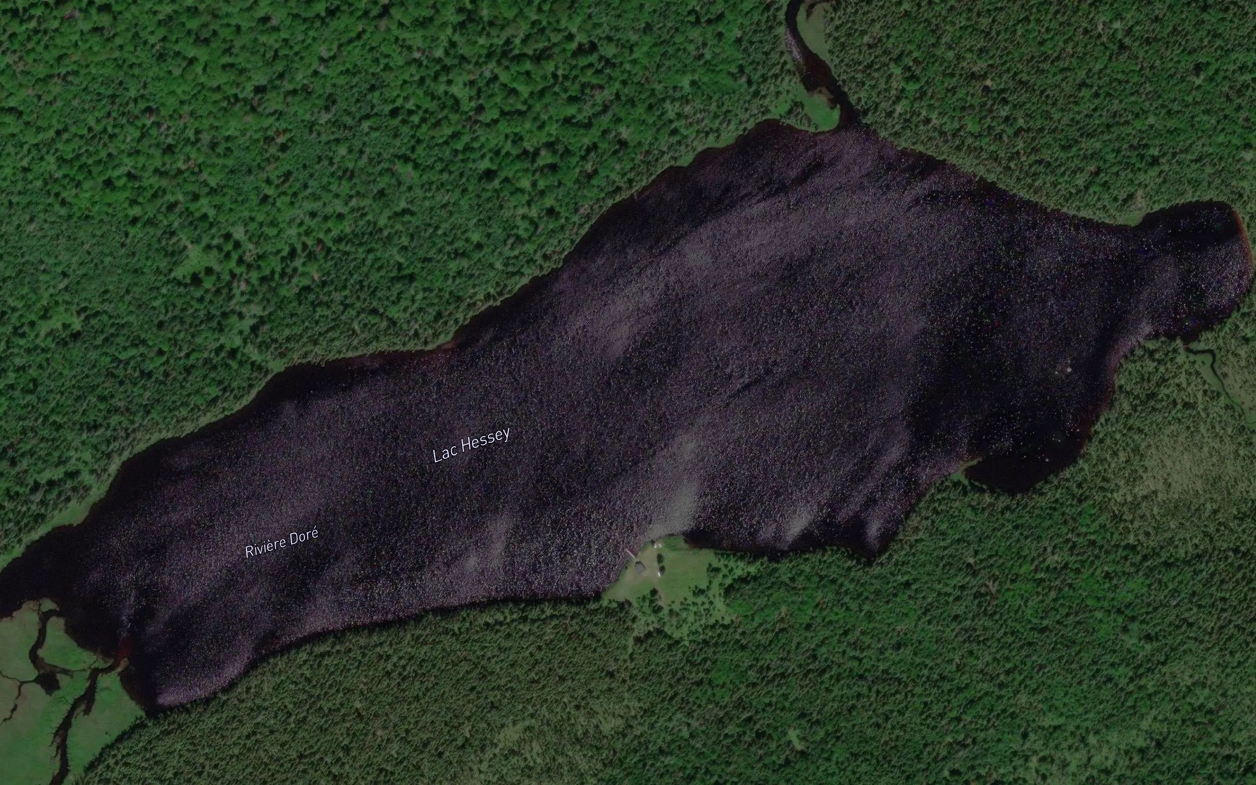 Satellite map of the Lac Hessey