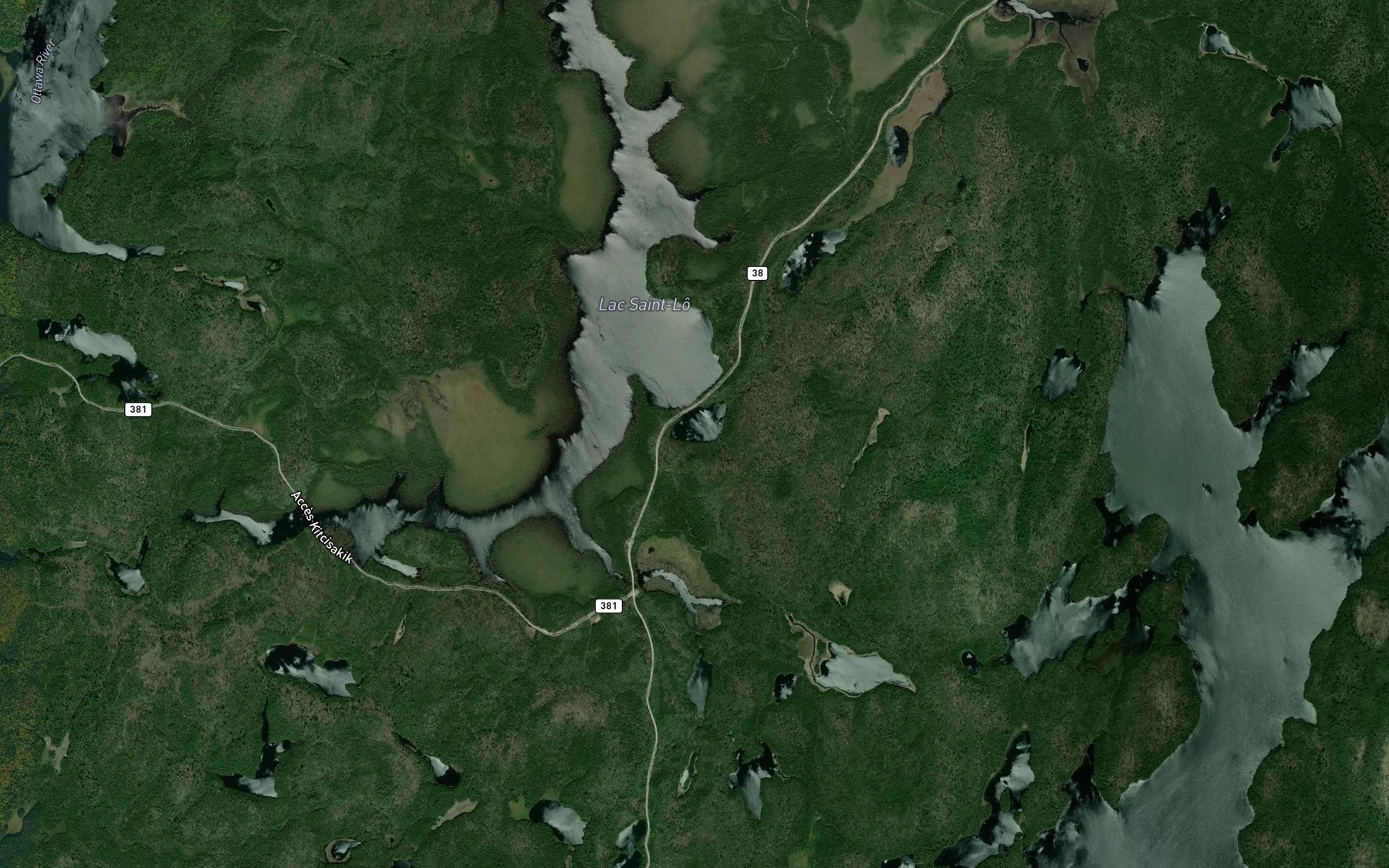 Satellite map of the Lac Quilly