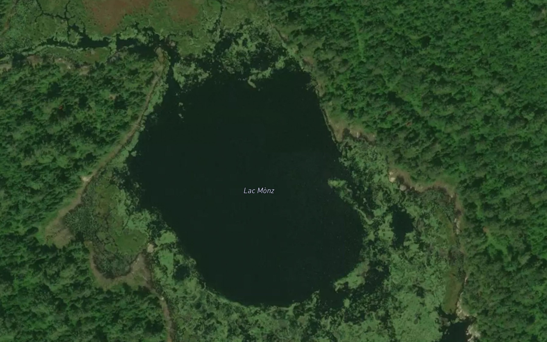 Satellite map of the Lac Monz