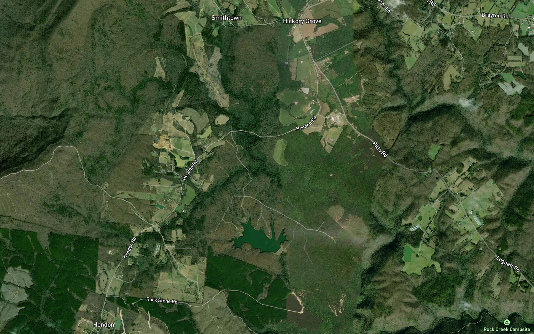 Satellite map of the Suzanne Branch