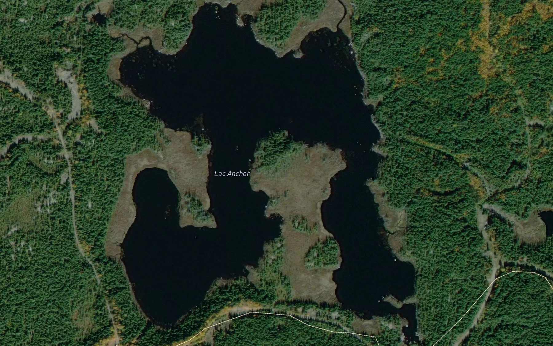 Satellite map of the Lac Anchor