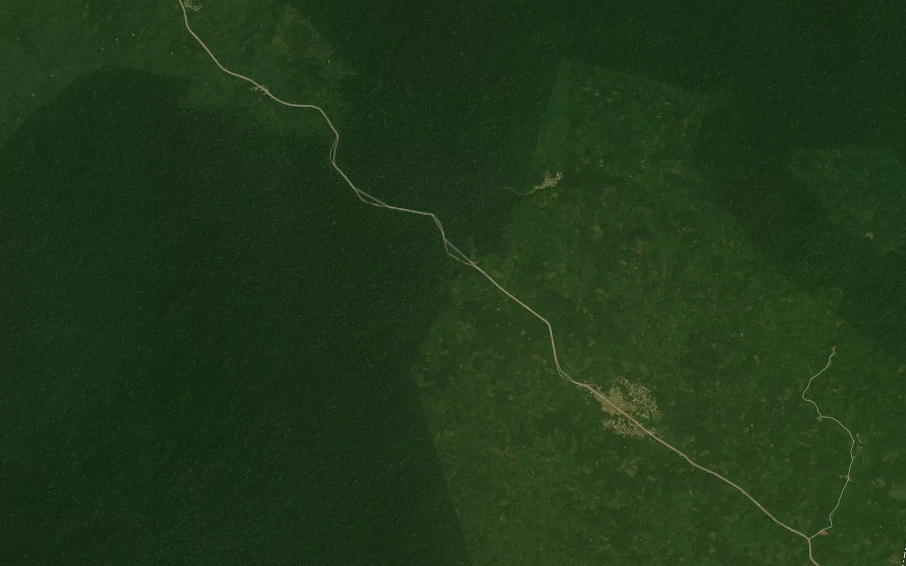 Satellite map of the Abomani