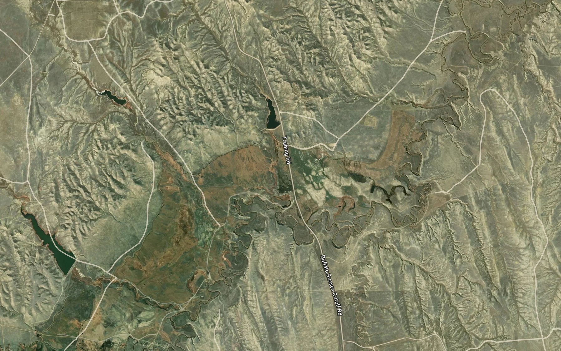 Satellite map of the Trabing Reservoir