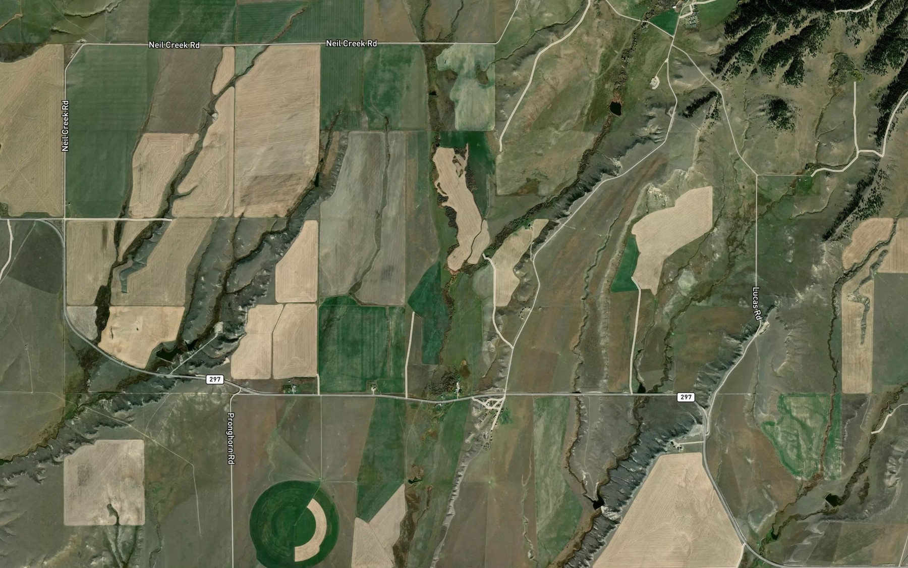 Satellite map of the Niel Creek