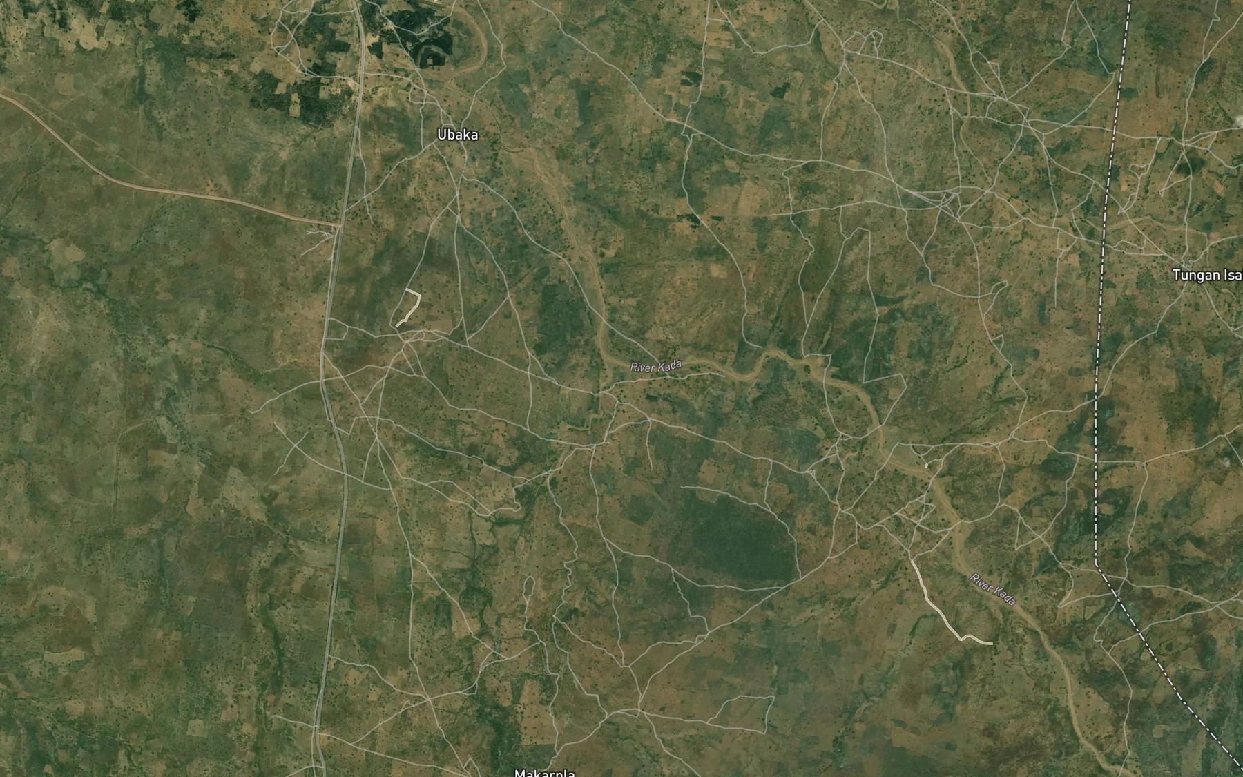 Satellite map of the River Makarula