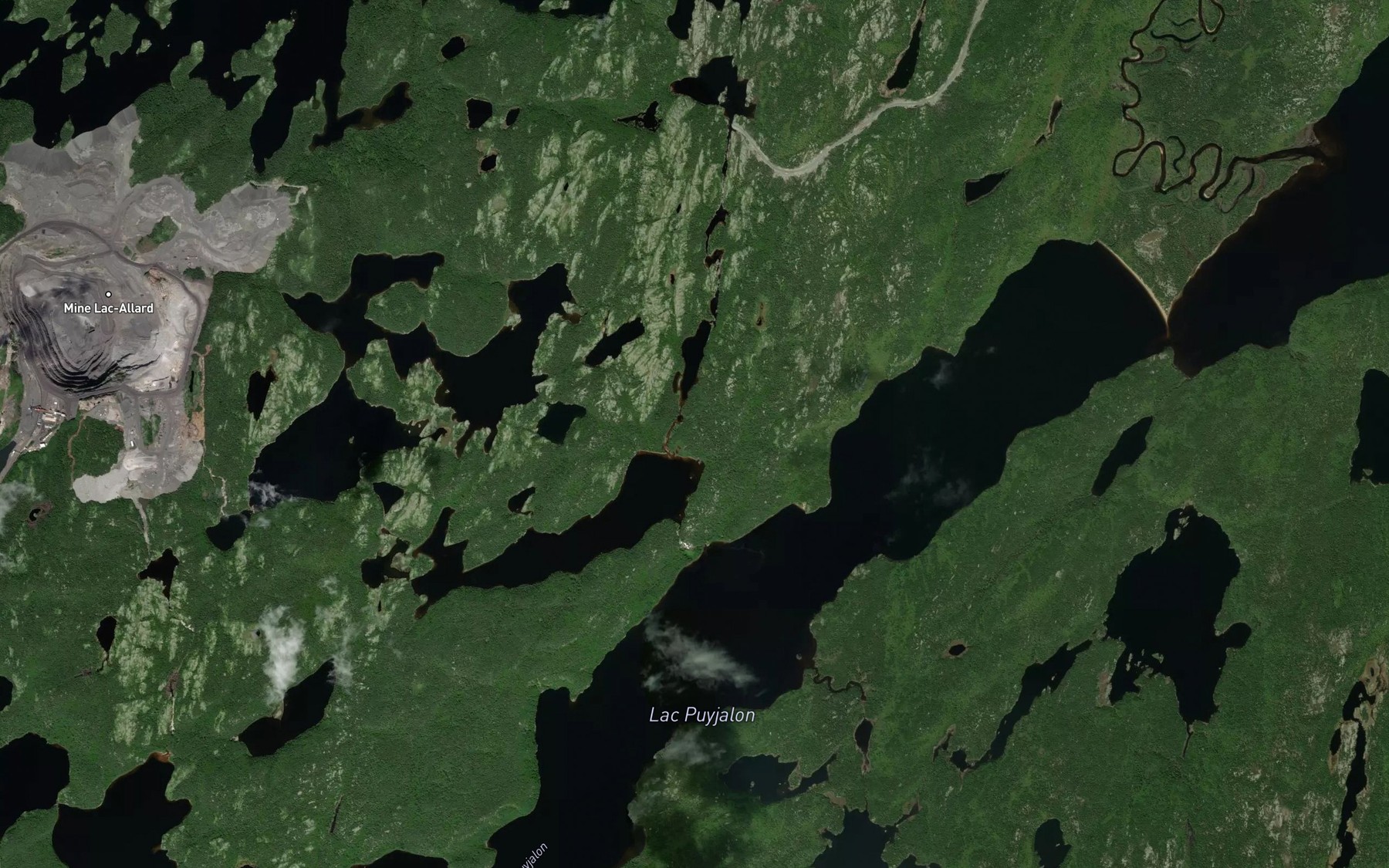 Satellite map of the Riviere Octave