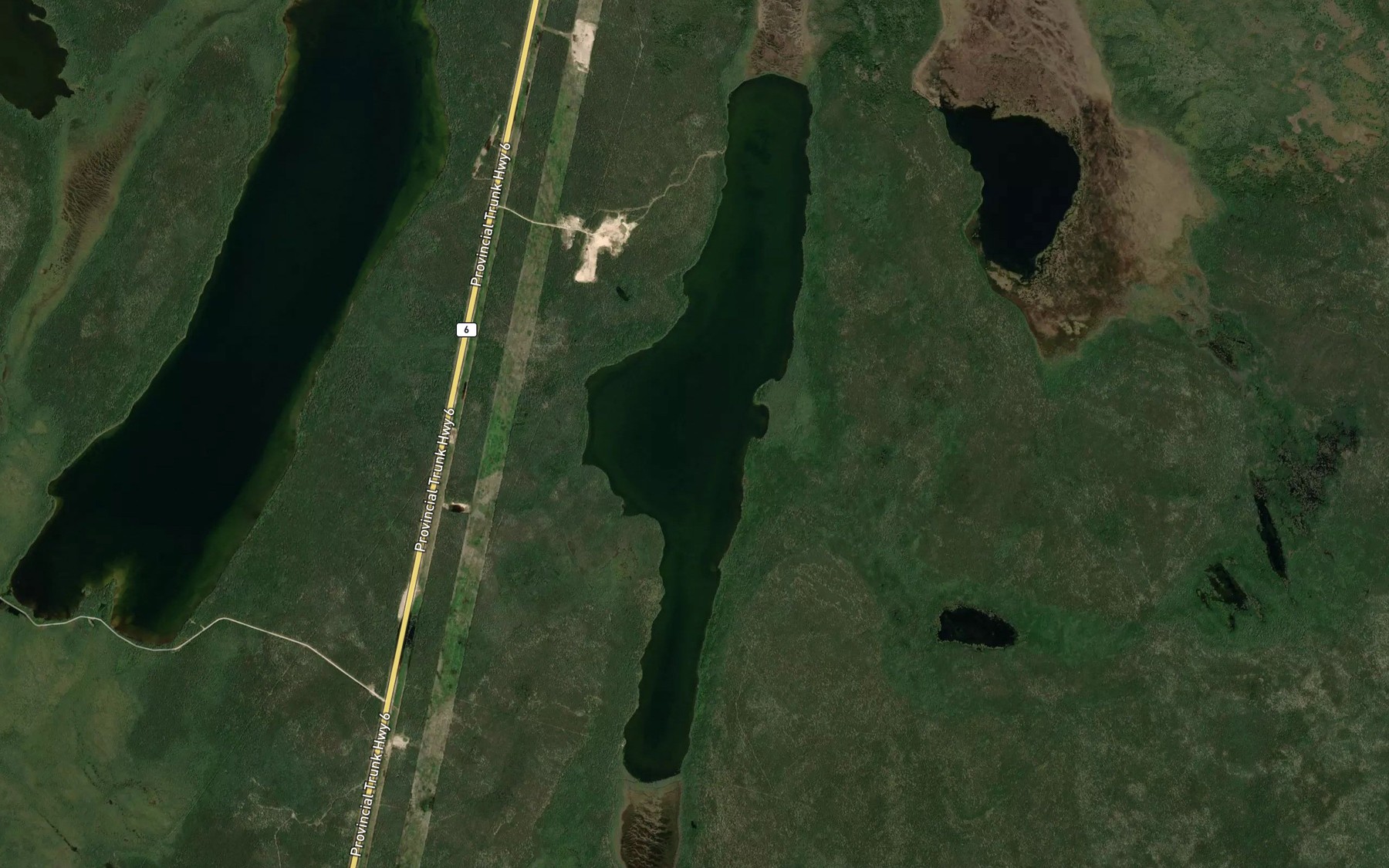Satellite map of the Baker Lake