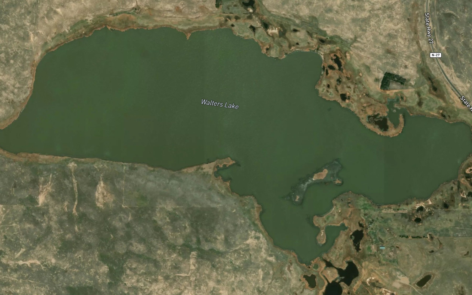Satellite map of the Walters Lake