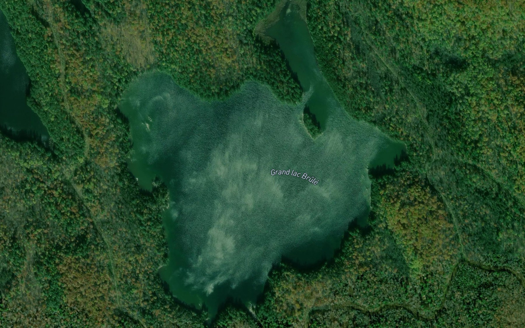 Satellite map of the Grand lac Brule