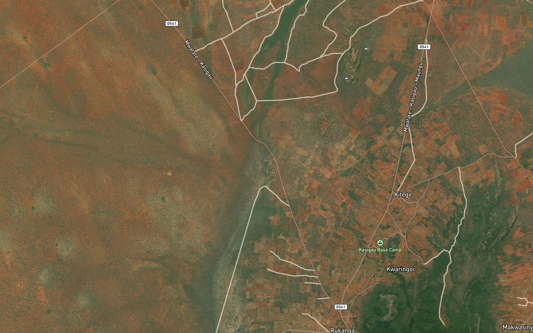 Satellite map of the Gae Rock Pools