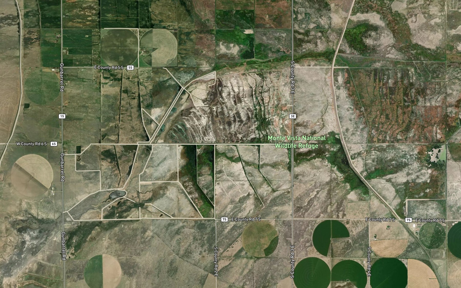 Satellite map of the South Farm Meadow Ditch