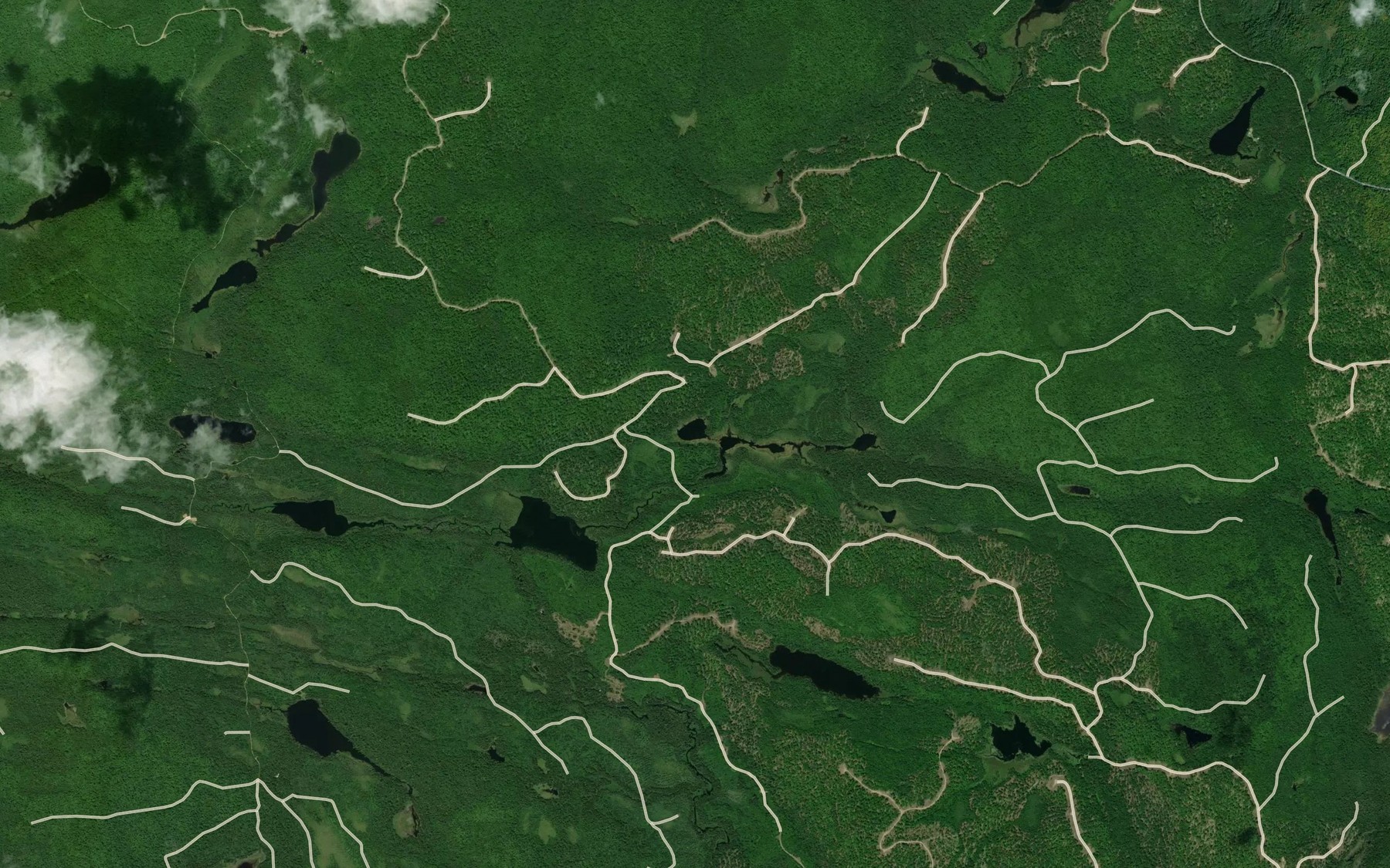 Satellite map of the Lac du Trefle