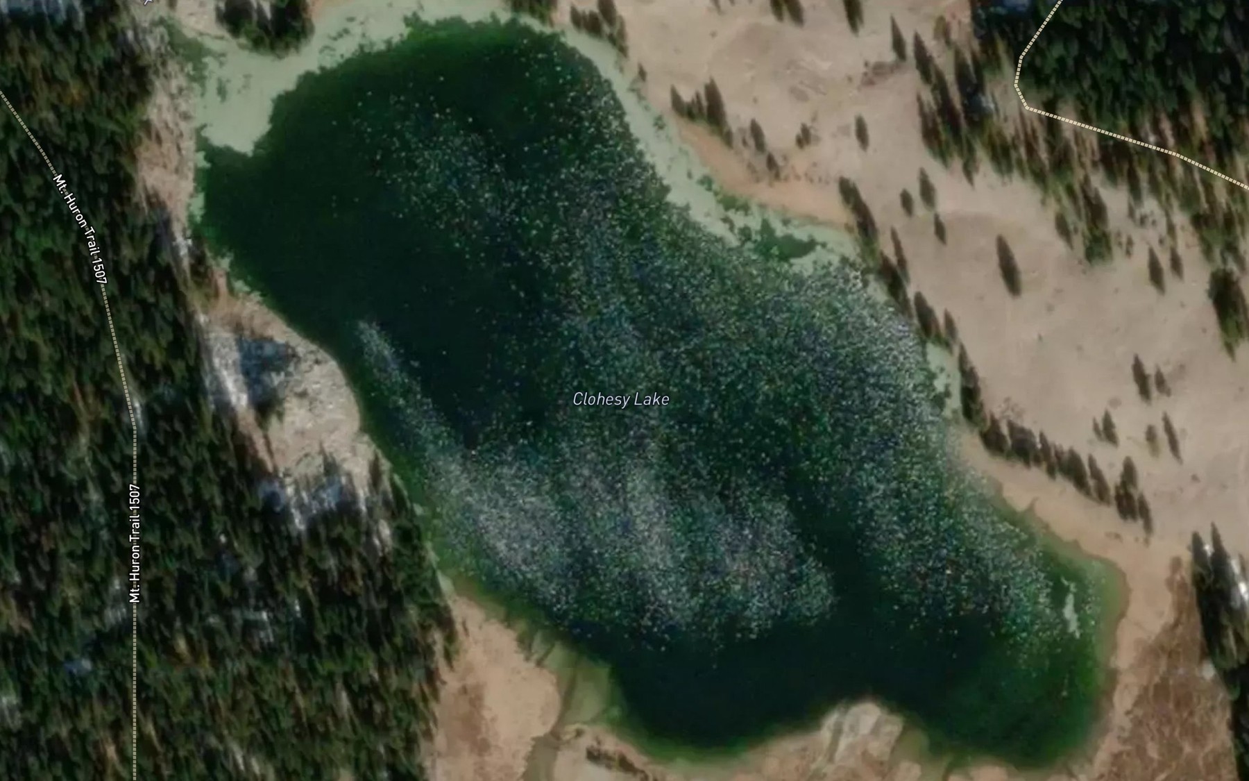 Satellite map of the Clohesy Lake