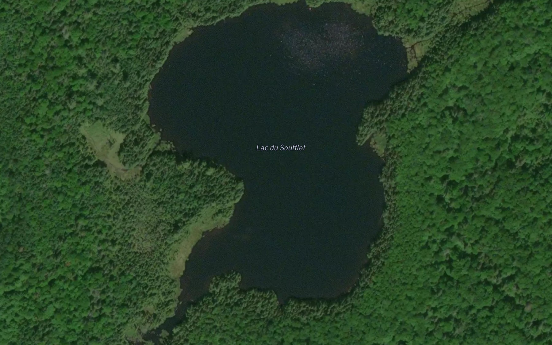 Satellite map of the Lac du Soufflet