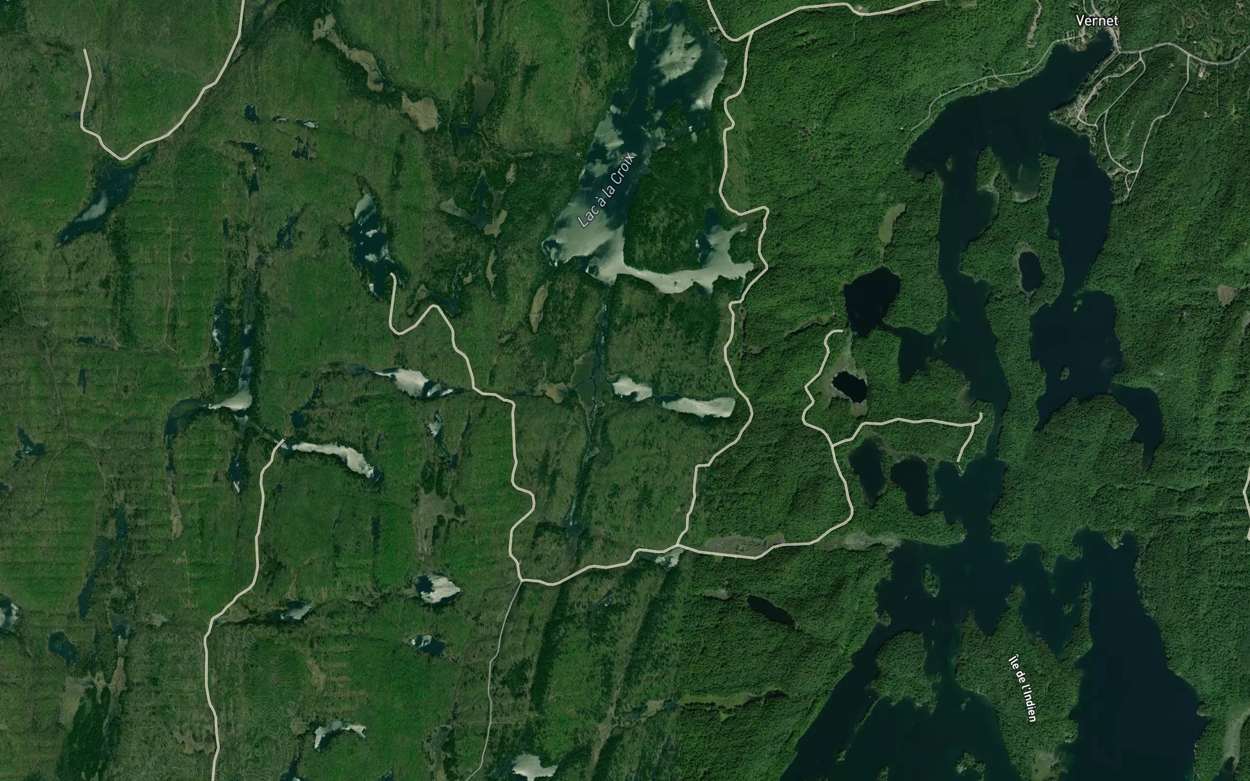 Satellite map of the Lac Twin Ouest