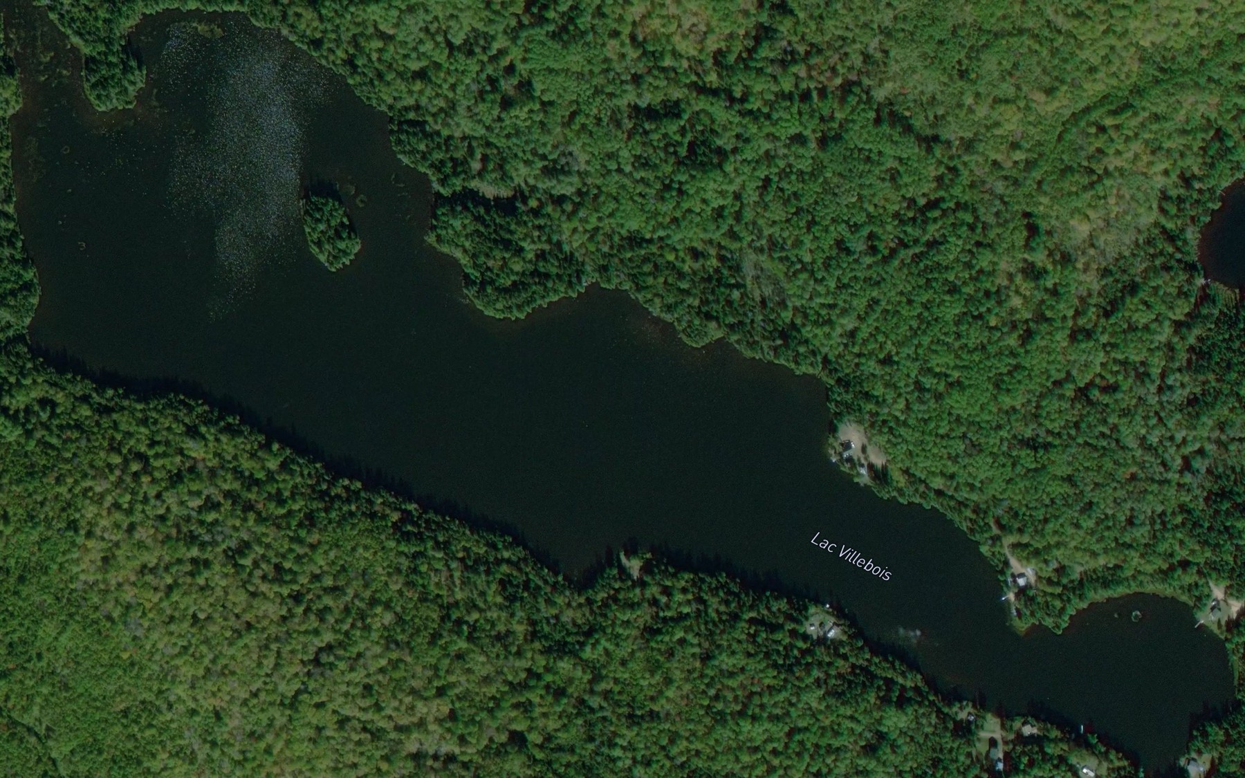 Satellite map of the Lac Villebois