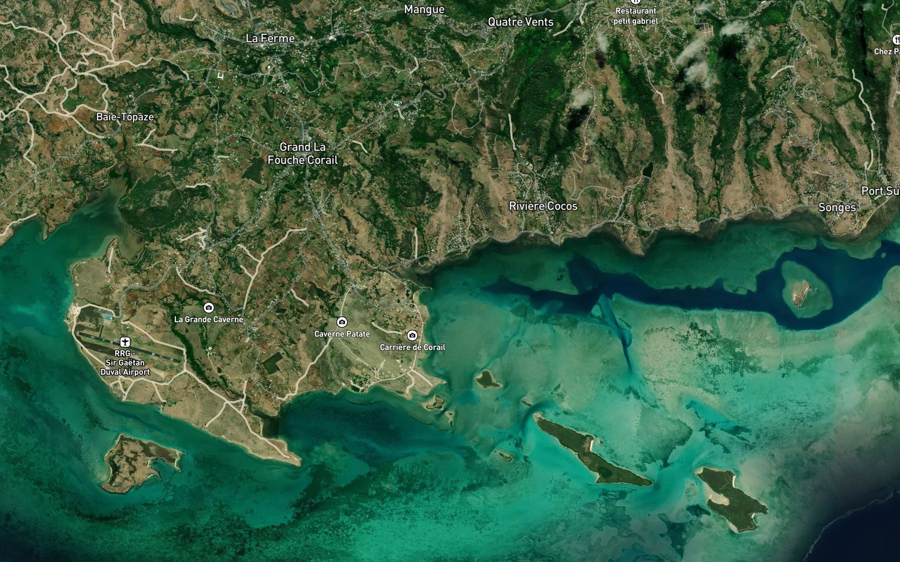 Satellite map of the Anse Grand Var
