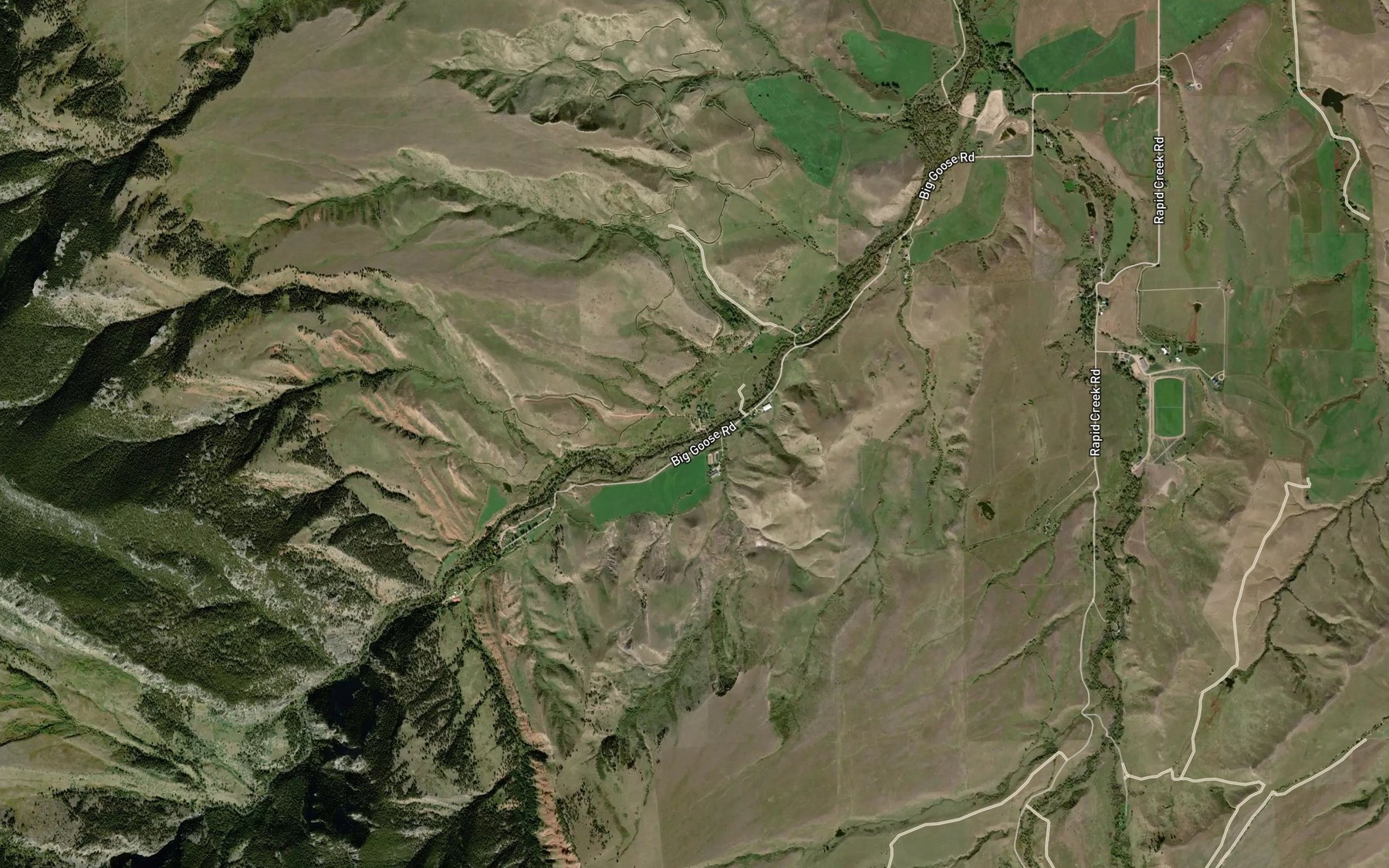 Satellite map of the Cave Creek