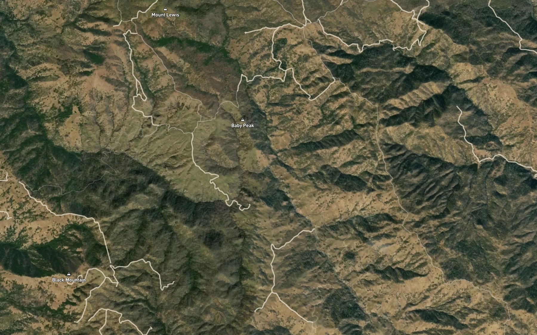 Satellite map of the Valpe Creek