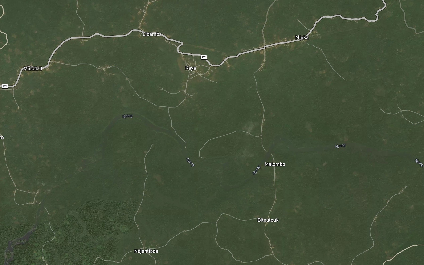 Satellite map of the Liyeke
