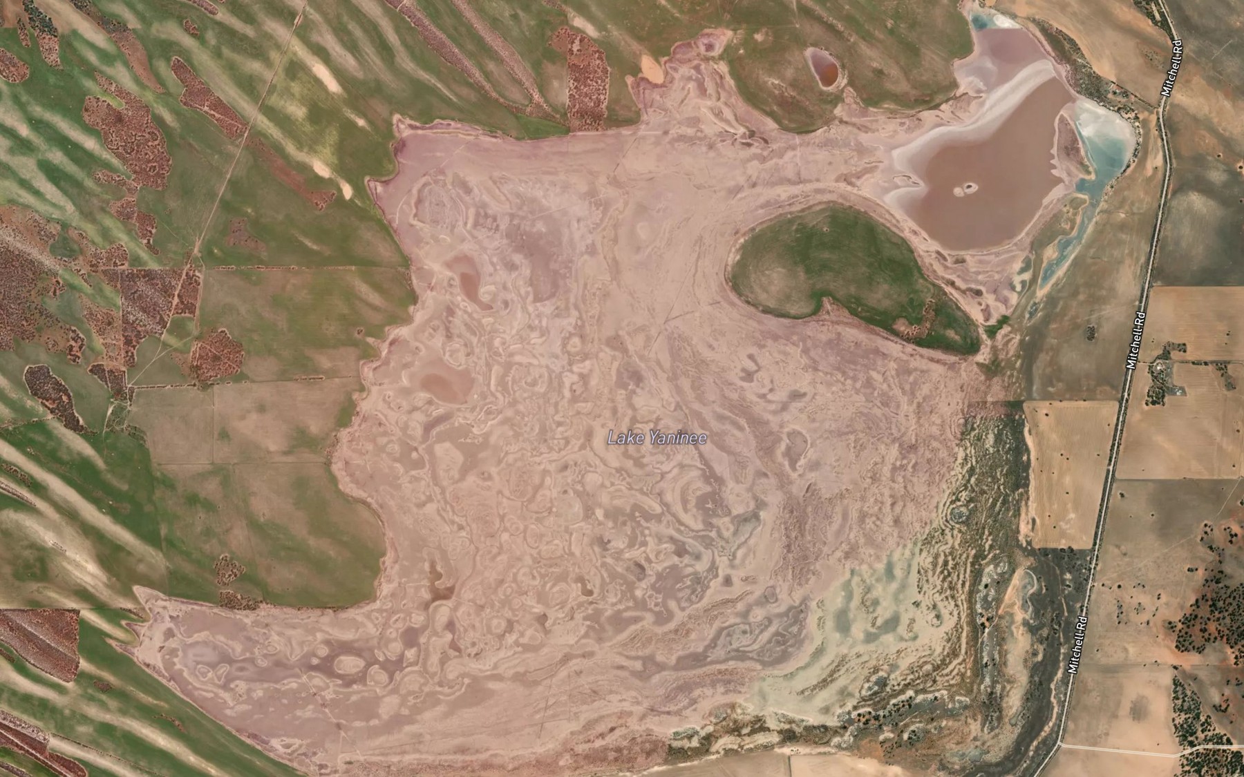 Satellite map of the Lake Yaninee