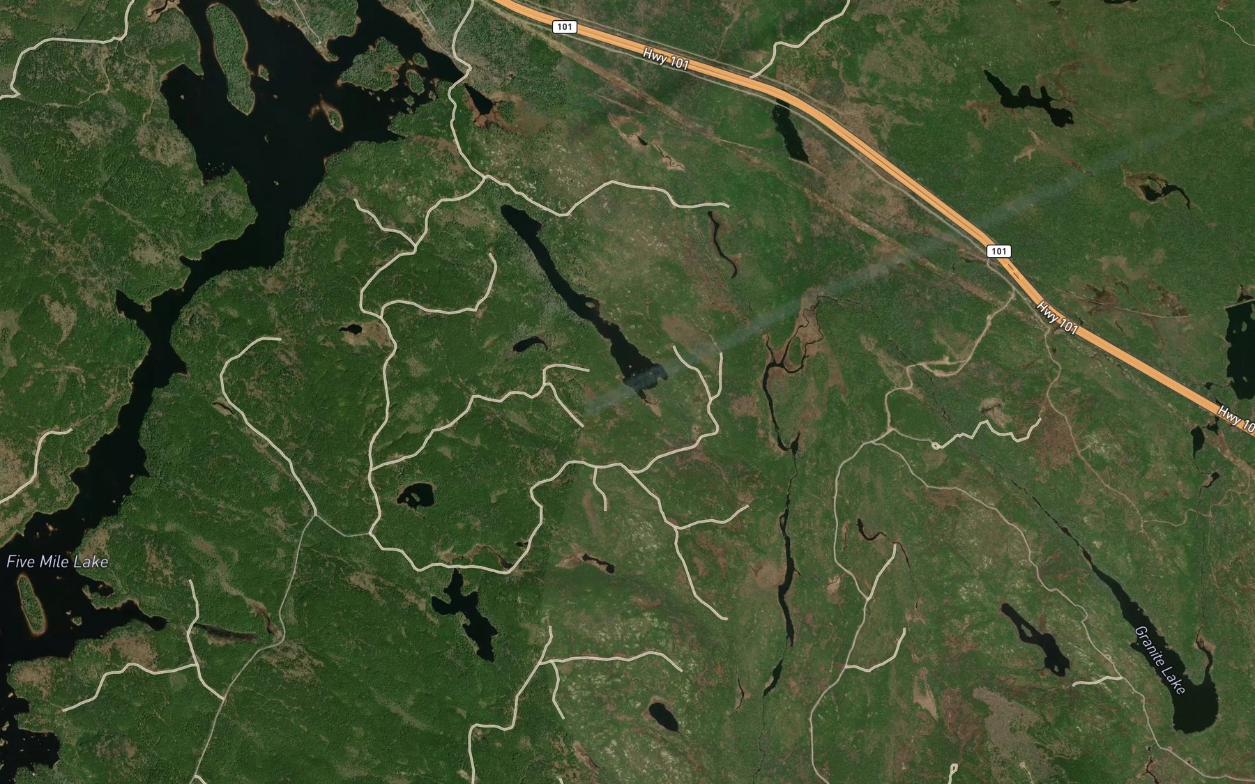 Satellite map of the Mud Pond