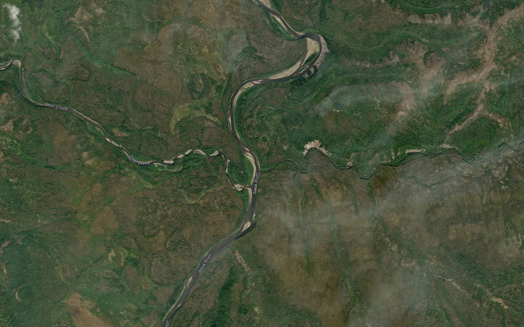 Satellite map of the Canyon Creek