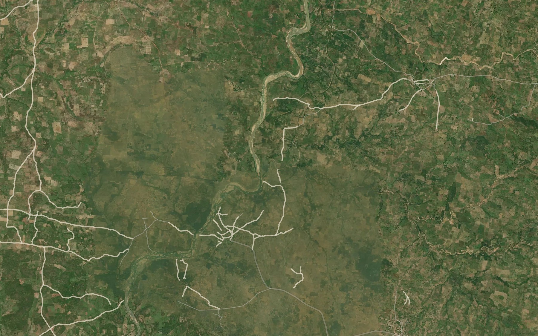 Satellite map of the River Mojere