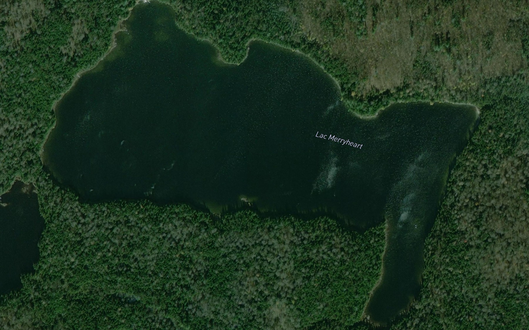 Satellite map of the Lac Merryheart