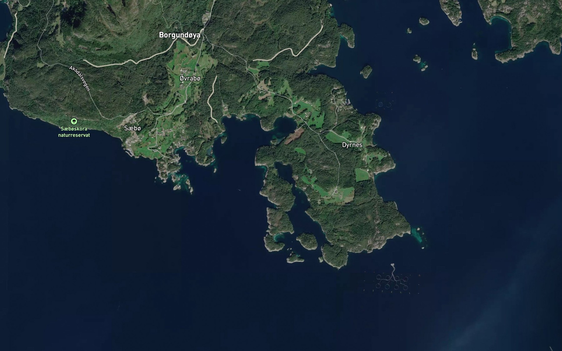 Satellite map of the Bjollebovagen