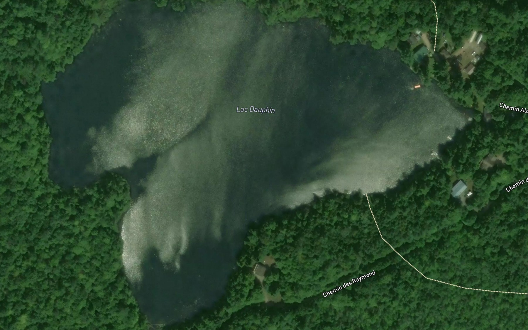 Satellite map of the Lac Dauphin