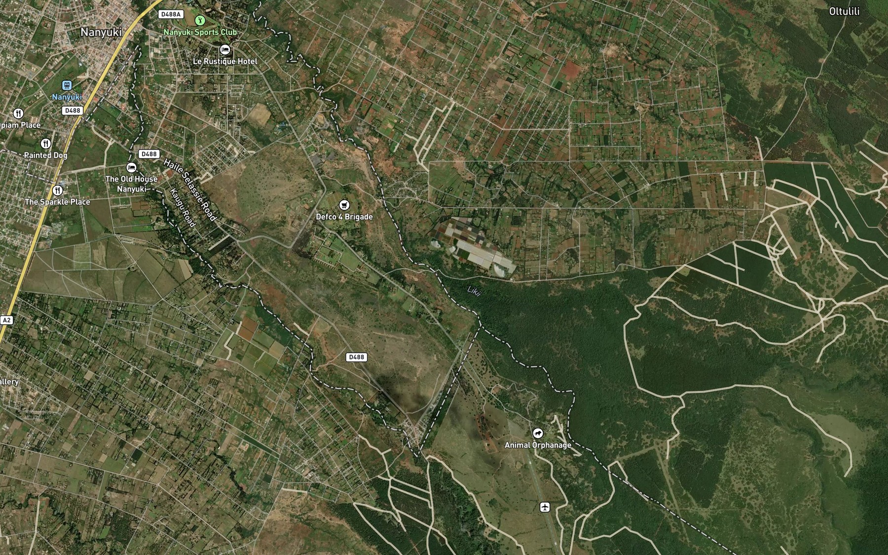Satellite map of the Liki North
