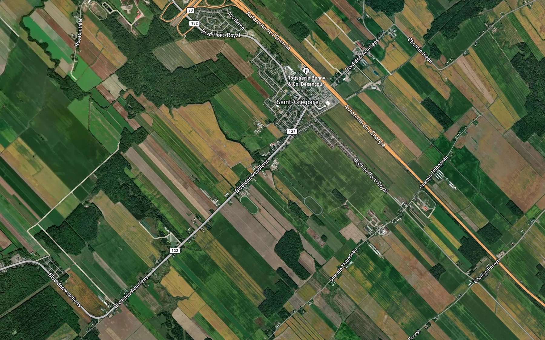 Satellite map of the Ruisseau Bourque