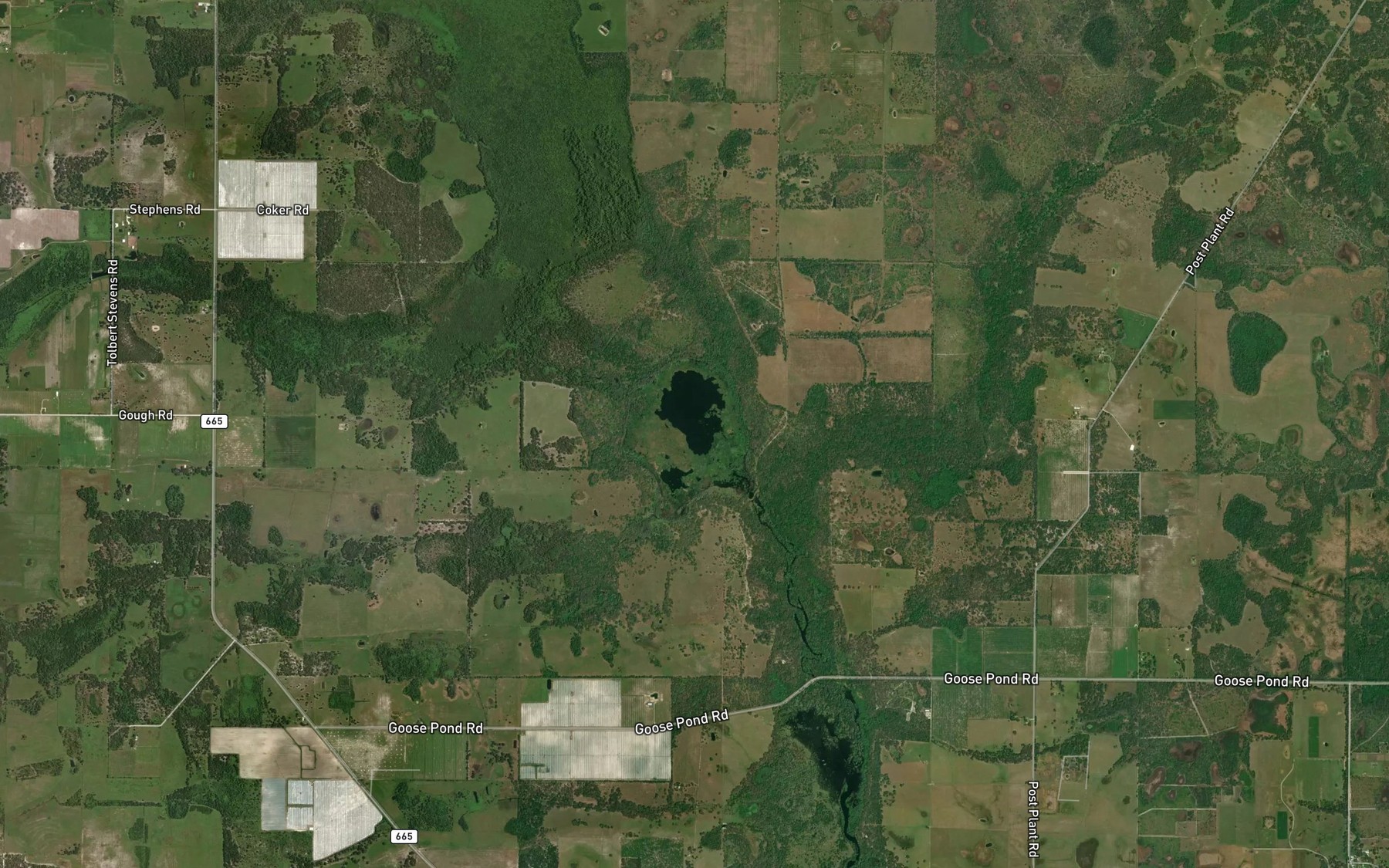 Satellite map of the Horse Creek Prairie