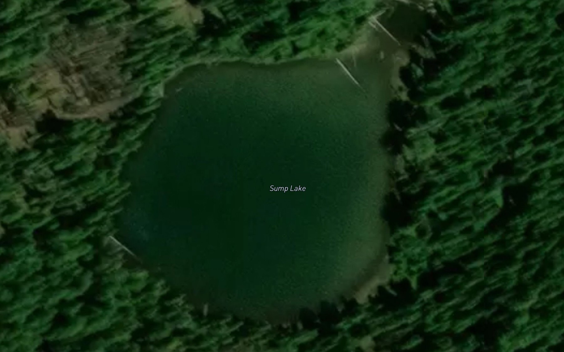 Satellite map of the Sump Lake