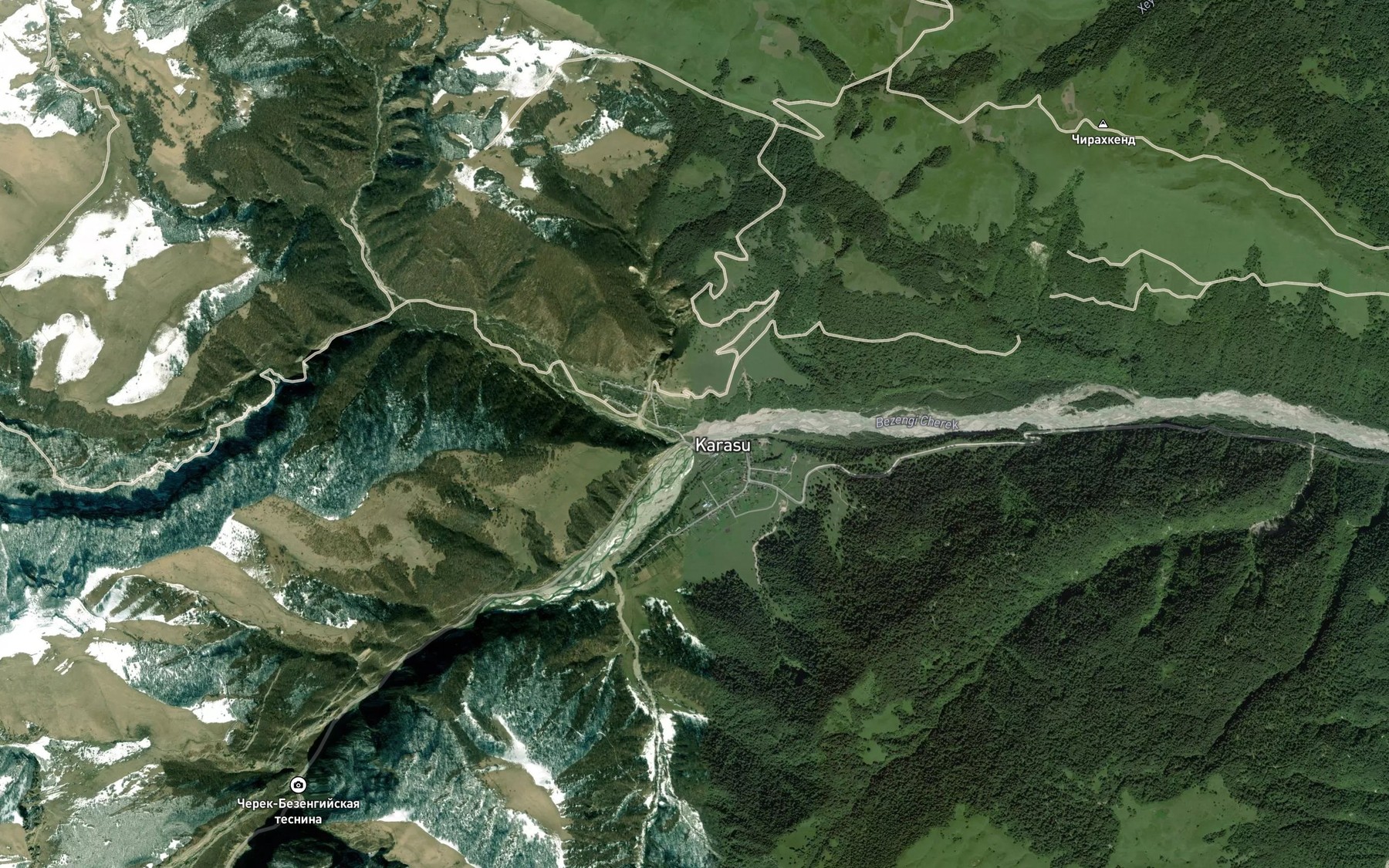 Satellite map of the Karasu